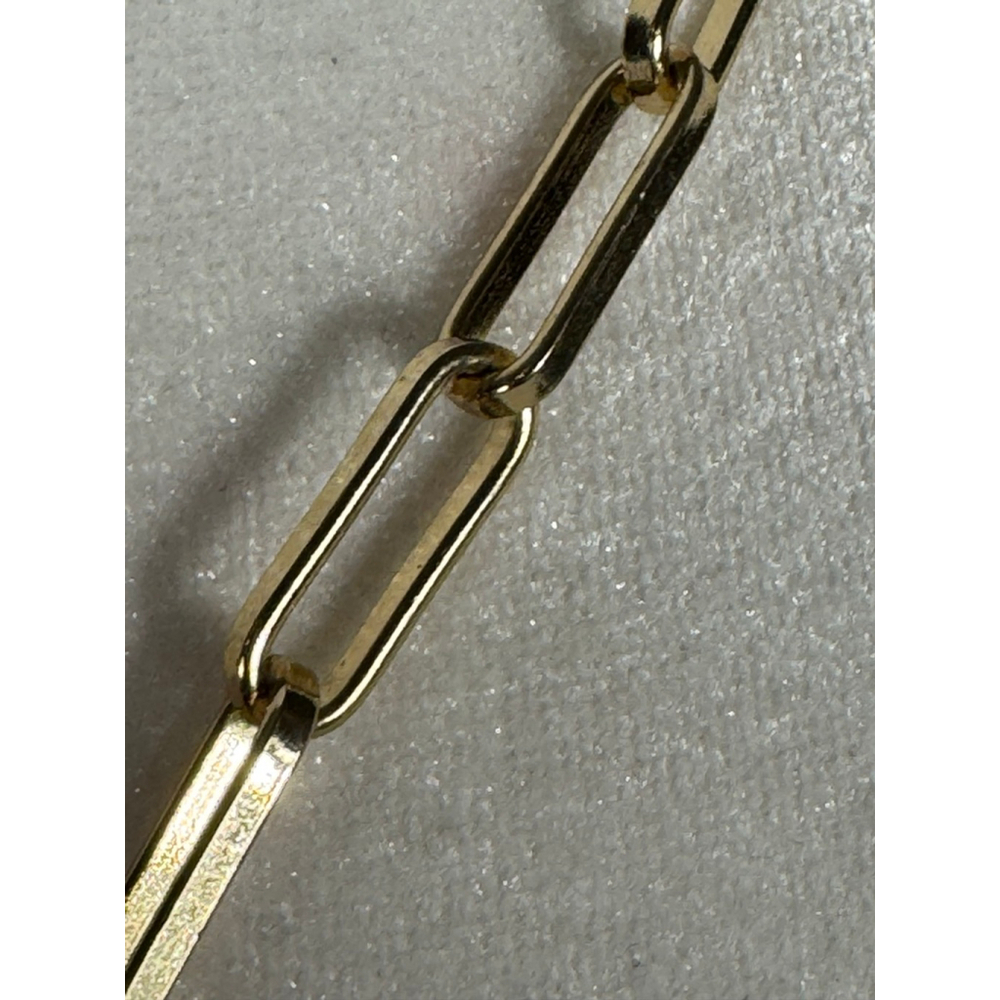 Blue heart gemstone Gold Paperclip Chain Toggle reversible Gift Bella Jack 18” - Picture 4 of 6